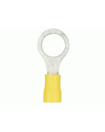Install Bay YVRT38 Yellow Vinyl Ring Terminal 12-10 Gauge 3/8 in Package of 100