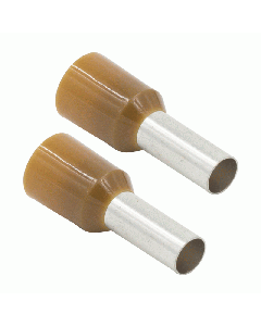 Install Bay FVBR8 Brown 8 GA Ferrules - Package of 100
