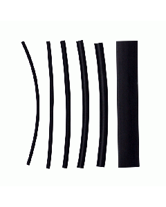 Install Bay IBHST160B Heat Shrink Tubing Kit - 160 Pc 4 in 2:1 Assorted - Black