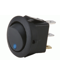 Install Bay IBRRSB Round Rocker Switch With Blue Led No Leads 20 amp - Pack of 5
