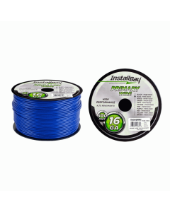 Install Bay PWBL16500 Primary Wire 16 Gauge All Copper Blue Coil - 500 ft