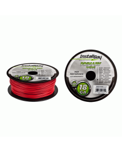 Install Bay PWRD18500 Primary Wire 18 Gauge All Copper Red Coil - 500 ft