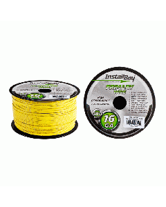 Install Bay PWYL16500 Primary Wire 16 Gauge All Copper Yellow Coil - 500 ft