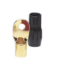 Raptor R414RT 4AWG 1/4in Gold Ring Terminals - 20 PK