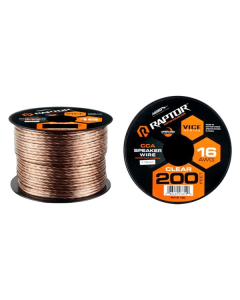 Raptor RSW16-200 Speaker Wire 16GA CLEAR 200FT - Vice Series