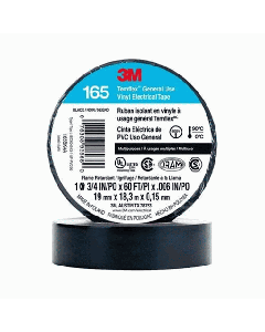 3M 3M165 Vinyl Electrical Tape - .75 Inch x 60 Feet  - Single roll