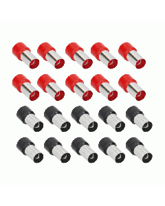 T-SPEC V0GA-FERR Refill Pack Ferrules 0Ga Red/Blk 10