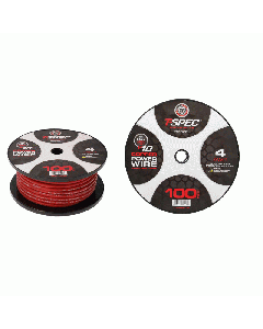 4 AWG 100FT MATTE RED OFC POWER WIRE - v10 SERIES - T-SPEC - V10PW4RD100 - Marine Rated