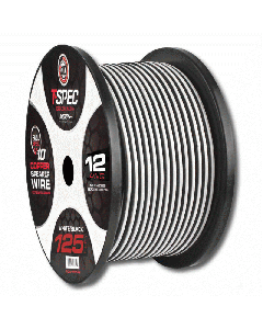 T-SPEC V10SW12125-WB 12 AWG 125 FT WHITE/BLACK OFC SPEAKER WIRE - v10 SERIES - Marine Rated