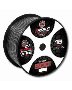 T-SPEC V10SW16500-BK 16 AWG 500 FT BLACK OFC SPEAKER WIRE - v10 SERIES