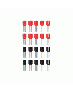 T-SPEC V8GA-FERR Refill Pack Ferrules 8Ga Red/Blk 10