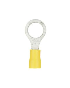 Install Bay YVRT4516 Yellow Vinyl Ring Terminal 4 Gauge 5/16 inch - Package of 25